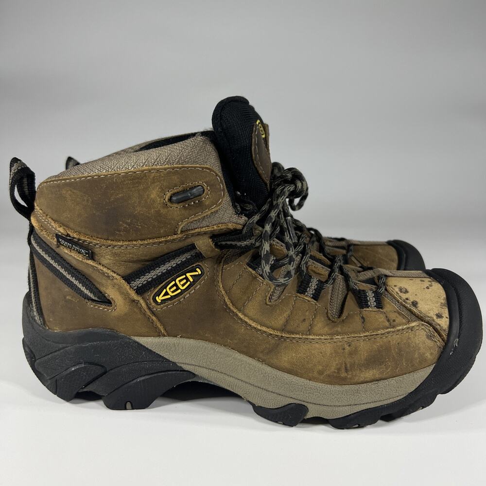 KEEN Targhee II Mid Waterproof Mens US Sz 8 Leather Textile Hiking Boots 1008418 - Picture 3 of 13